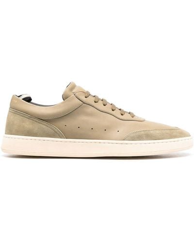 Officine Creative Leather Lace-up Trainers - Natural
