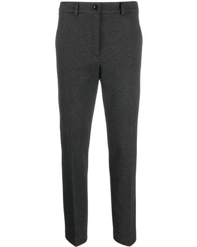 Seventy Monogram-pattern Tapered-leg Trousers - Grey
