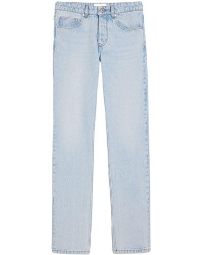 Ami Paris Mid-Rise Straight-Leg Jeans - Blue