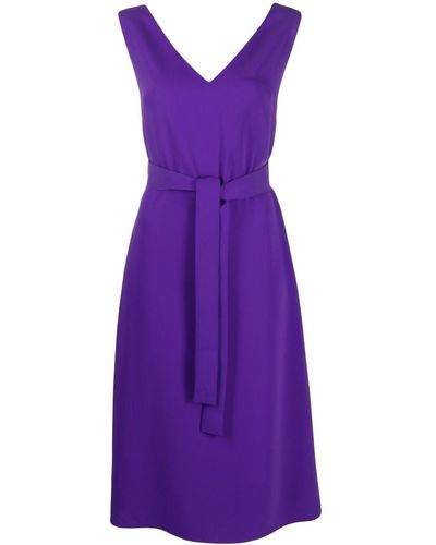 P.A.R.O.S.H. Tie-waist Sleeveless Dress - Purple