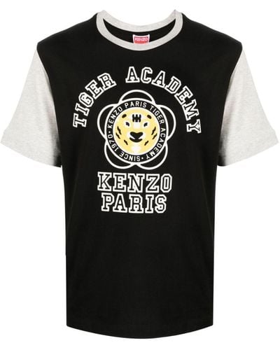 KENZO Camiseta con diseño colour block - Negro