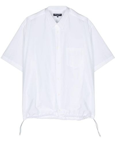 Comme des Garçons Drawstring-hem Cotton Shirt - White