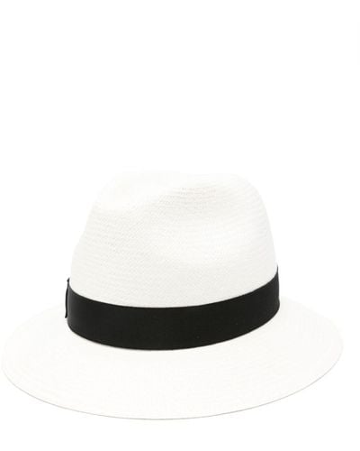 Borsalino Monica Panama Straw Hat - White