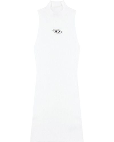 DIESEL M-onervax Logo-plaque Dress - White