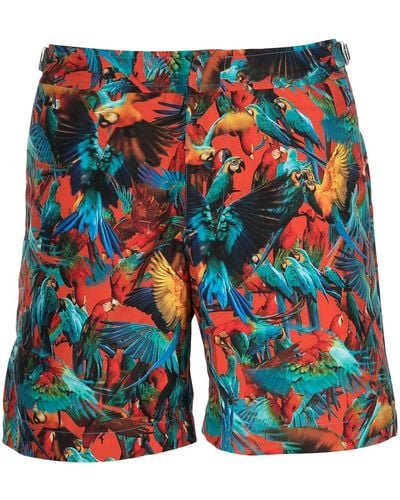 Orlebar Brown Parrot Print Swim Shorts - Multicolour