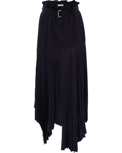 JW Anderson Belted Pleated Skirt - Blue