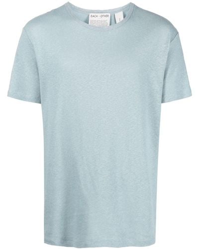 Each x Other T-Shirt aus Leinen - Blau