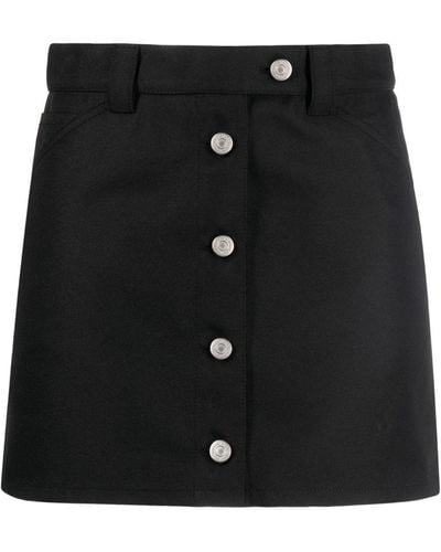 Courreges Workwear Button-up Twill Skirt - Black