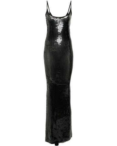 Rick Owens Slip Gown Sequin-design Dress - Black