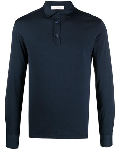Cruciani Long-sleeve Polo Shirt - Blue