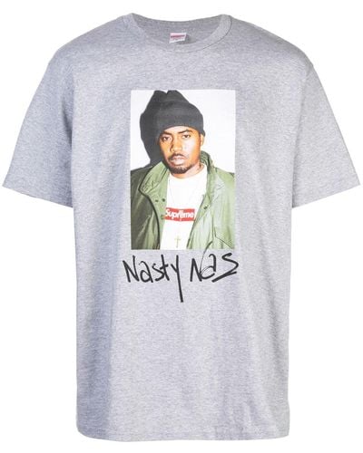 Supreme Nasty Nas Print T-shirt - Gray