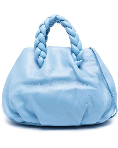 Hereu Small Bombon Leather Tote Bag - Blue