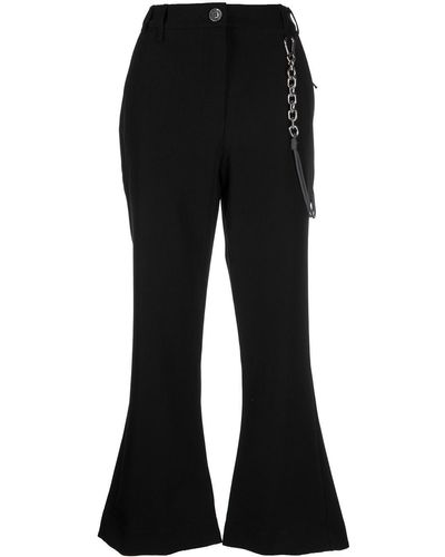 Song For The Mute Flared Wool Trousers - Black