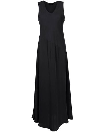 UMA | Raquel Davidowicz V-neck Full-length Dress - Black