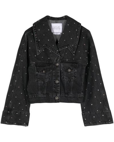 Hayley Menzies Studded Denim Jacket - Black