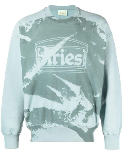 Aries Sweater Met Print - Blauw