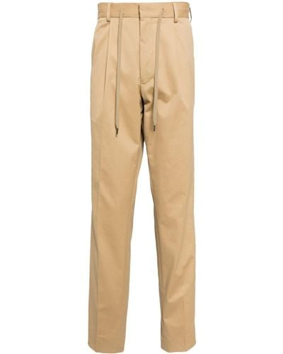 N.Peal Cashmere Sorrento Drawstring Trousers - Natural