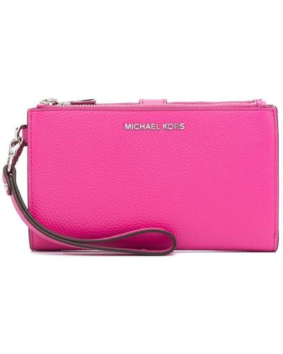 Michael Kors Bi-fold Leather Wallet - Pink