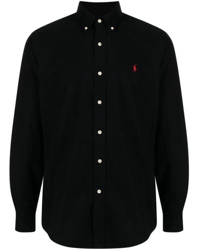 Polo Ralph Lauren Flannellen Overhemd - Zwart