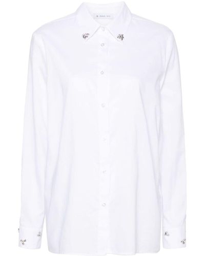 Manuel Ritz Camisa con apliques de strass - Blanco