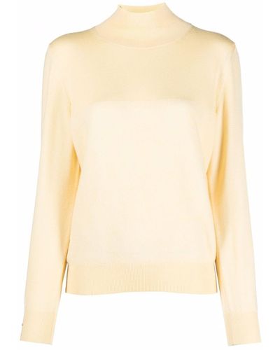 Peserico High-neck Wool Sweater - Yellow