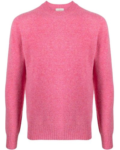 Altea Melierter Pullover mit rundem Ausschnitt - Pink