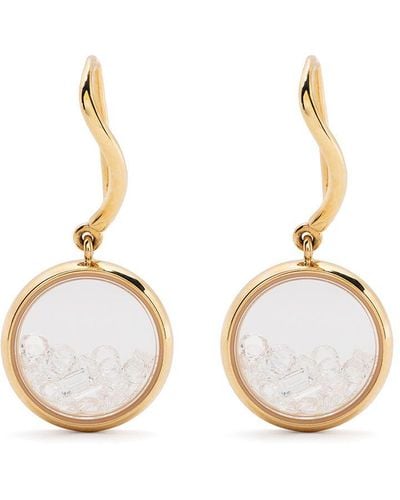 Aurelie Bidermann Boucles d'oreilles pendantes en or 18ct ornées de diamants - Métallisé