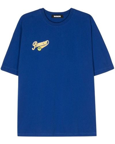Barrow Katoenen T-shirt Met Logoprint - Blauw