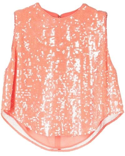 LAPOINTE Sequin-embellished Sleeveless Top - Pink