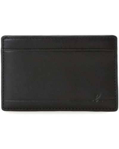 agnès b. Logo-debossed Leather Cardholder - Black