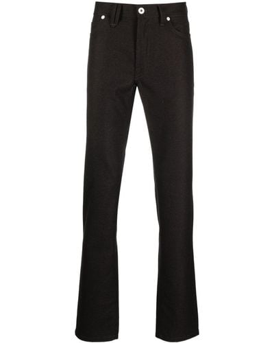 Brioni Low-rise Slim-fit Tapered Trousers - Black