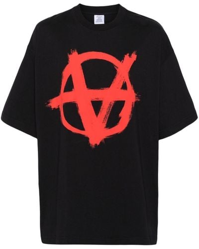 Vetements Camiseta Reverse Anarchy - Negro