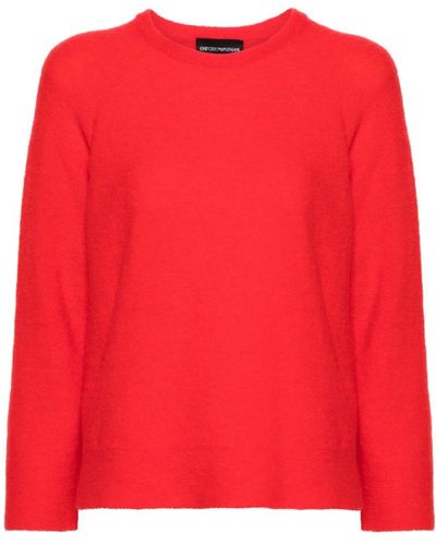 Emporio Armani Crew-neck Brushed Sweater - Red