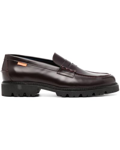PS by Paul Smith Penny-slot Leather Loafers - Brown