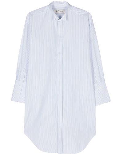 Rohe Pinstriped cotton shirtdress - Blanco