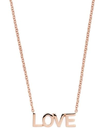 EF Collection 14kt Rose Gold Love Necklace - Metallic
