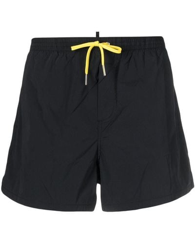 DSquared² X Pac-man Logo-print Swim Shorts - Black