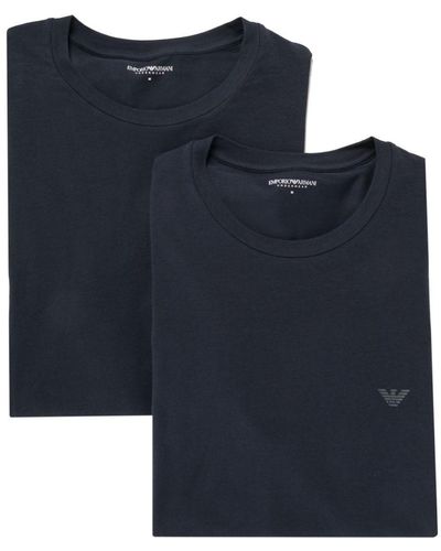 Emporio Armani ロゴ Tシャツ セット - ブルー