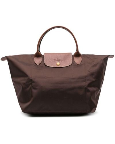 Longchamp Medium Le Pliage Tote Bag - Brown