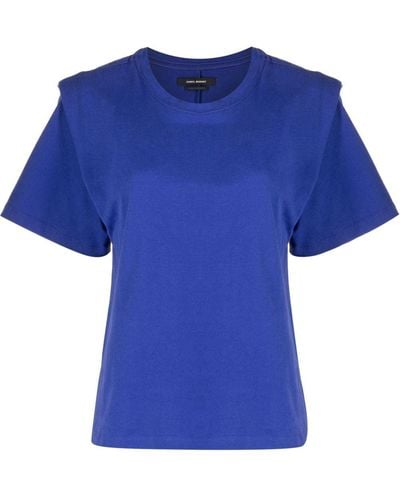 Isabel Marant Zelitos Cotton T-shirt - Blue