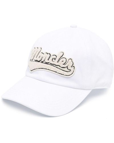 Moncler Logo-patch Cotton Baseball Cap - White