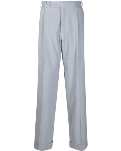 PT Torino Pantalon de costume à coupe droite - Bleu