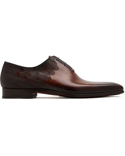 Magnanni Embossed-detail Oxford Shoes - Brown