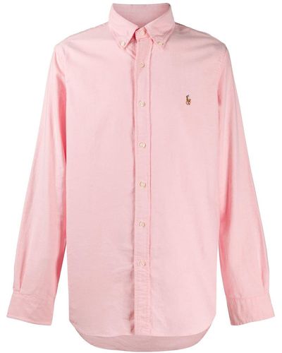 Polo Ralph Lauren Camisa con botones y logo bordado - Rosa