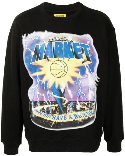 Market Tornado Cotton Sweatshirt - Black