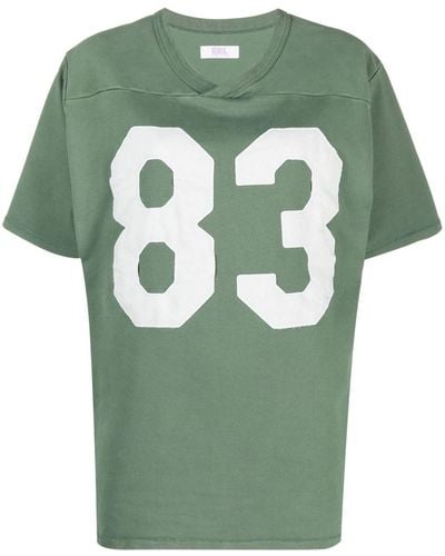ERL Number-print Cotton T-shirt - Groen