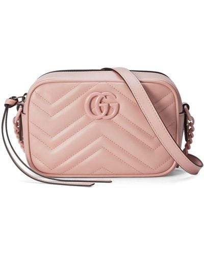 Gucci Small GG Marmont Shoulder Bag - Pink