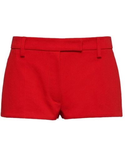 Prada Drill Mini Shorts - Red