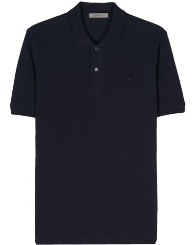 Corneliani Logo-patch Polo Shirt - Blue