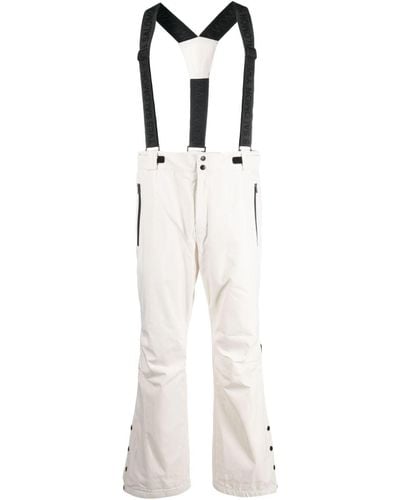 Yves Salomon Pantalones de esquí con tira del logo - Blanco